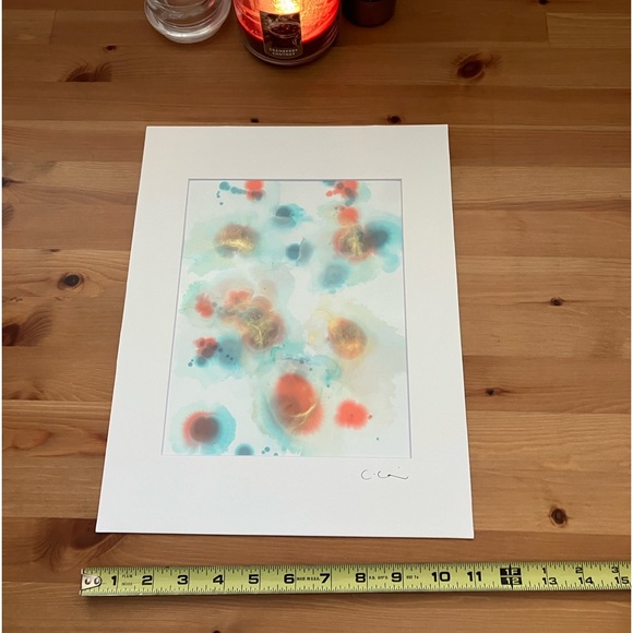 New Original Signed Artwork Alcohol Ink on Paper 155 - Picture 4 of 5